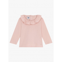 Petit Bateau - Blusa de algodón con cuello redondo - Talla 12M - Rosa