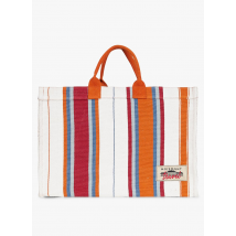 Moismont - Bolso shopper de algodón y yute a rayas - Talla única - Multicolor