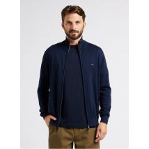 Eden Park - Cardigan droit à encolure montante en coton - Taille 2XL - Bleu