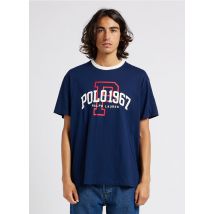 Polo Ralph Lauren - Camiseta de algodón serigrafiada con cuello redondo - Talla M - Azul