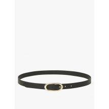 Zapa - Cinturón fino de piel liso - Talla 80 - Negro