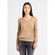 Closed - Wollen trui met v-hals - M Maat - Bruin