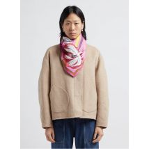 Inoui Editions - Pañuelo de seda estampado - Talla única - Marrón