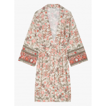 Louise Misha - Soepele kimono met bloemenprint - XS/S Maat - Beige