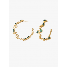 Lavani Jewels - Boucles d'oreilles en pierre naturelle - Taille Unique - Vert