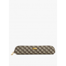 Mango - Etui met logoprint - Een Maat - Bruin