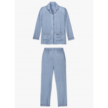 Germaine Des Pres - Conjunto de pijama de seda - Talla S - Gris