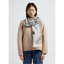 Inoui Editions - Estola de lana con estampado - Talla única - Blanco