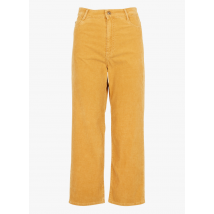 Sessun - Pantalón recto de mezcla de algodón - Talla 34 - Amarillo