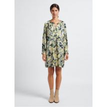 See U Soon - Vestido midi estampado con cuello redondo - Talla 1 - Beige