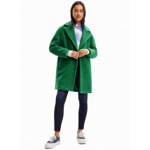 Desigual - Jas met textuur - reverskraag en overslag - M Maat - Groen