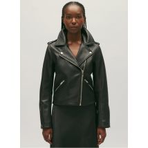 Claudie Pierlot - Veste col tailleur en cuir - Taille 38 - Noir