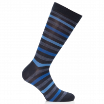 Bleuforet - Gestreepte sokken katoenblend - 39/42 Maat - Blauw