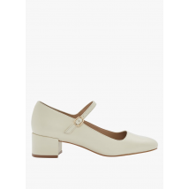 Minelli - Glattleder-ballerinas mit absatz - Größe 39 - Weiß