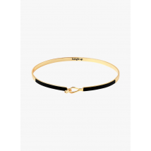 Bangle Up - Bracelet fin en laiton - Een Maat - Zwart