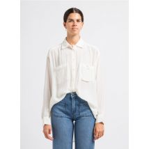 Swildens - Camisa de crepé vaporosa - Talla 34 - Blanco
