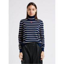 Max&co. - Jersey de lana a rayas con cuello vuelto - Talla XS - Multicolor