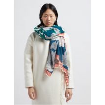 Inoui Editions - Stola van wol met print - Een Maat - Groen