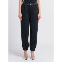 The Label Edition - Joggingbroek van katoenmix met hoge taille - M Maat - Grijs