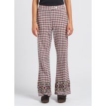 V De Vinster - Katoenen broek met print - S Maat - Bruin