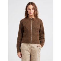 Moss Copenhagen - Vest met ronde hals wolblend - M/L Maat - Bruin