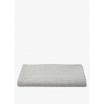 La Cerise Sur Le Gateau - Nappe à carreaux en coton bio - Taille 160x250 cm - Blanc