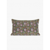 Jamini - Katoenen kussenhoes met print - 40x65 cm Maat - Groen