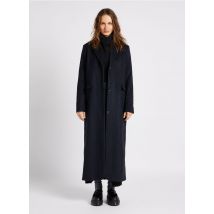 Saison 1865 - Manteau droit col tailleur en laine mélangée - Taille XL - Noir