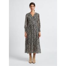 The Korner - Halflange jurk met v-hals en print - 38 Maat - Multikleurig