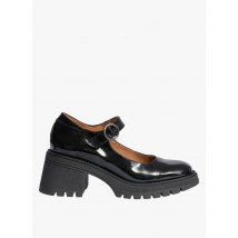 Bocage - Mocassins à talon vernis - Taille 40 - Noir