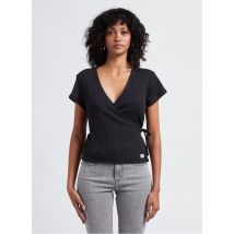 Levi's - Top de mezcla de algodón con cuello de pico - Talla S - Negro
