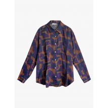 Frnch - Bluse mit klassischem kragen und print - Größe XS - Violett
