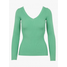 Kookai - Rippstrickpullover mit v-ausschnitt - Größe 2 - Grün