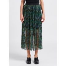 Le Temps Des Cerises - Halflange plissérok met bloemmotief - S Maat - Groen