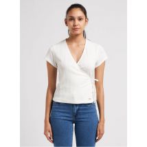 Levi's - Top met overslag katoenblend - L Maat - Wit
