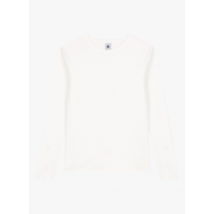 Petit Bateau - Tee-shirt col rond en coton - Taille XL - Blanc