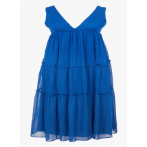 Kookai - Lange - wijde jurk met v-hals - 36 Maat - Blauw