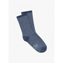Royalties - Glanzende sokken met honingraatstructuur - 36/40 Maat - Blauw