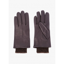 Maison 123 - Guantes de piel - Talla L - Marrón