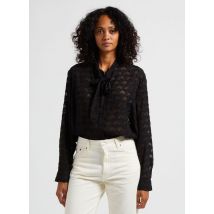 Margaux Lonnberg - Oversized blouse met strikkraag - 34 Maat - Zwart