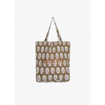 Jamini - Katoenen totebag met print - Een Maat - Groen