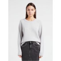 Berenice - Jersey recto de mezcla de lana con cuello redondo - Talla S - Gris