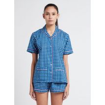 Germaine Des Pres - Geruite - katoenen pyjama - S Maat - Blauw