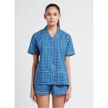 Germaine Des Pres - Geruite - katoenen pyjama - S Maat - Blauw