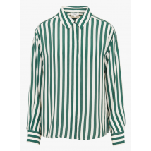 Caroll - Gestreepte blouse met klassieke kraag - 36 Maat - Groen