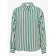 Caroll - Gestreepte blouse met klassieke kraag - 40 Maat - Groen
