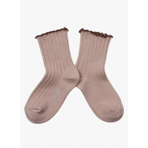 Collegien - Sokken met ribbeltextuur katoenblend - 32/35 Maat - Roze