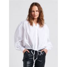Berenice - Camisa de algodón con cuello clásico - Talla 34 - Blanco
