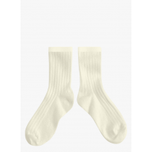 Collegien - Sokken met ribbeltextuur katoenblend - 24/27 Maat - Beige