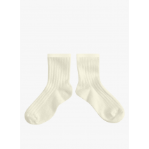 Collegien - Sokken met ribbeltextuur katoenblend - 18/20 Maat - Beige